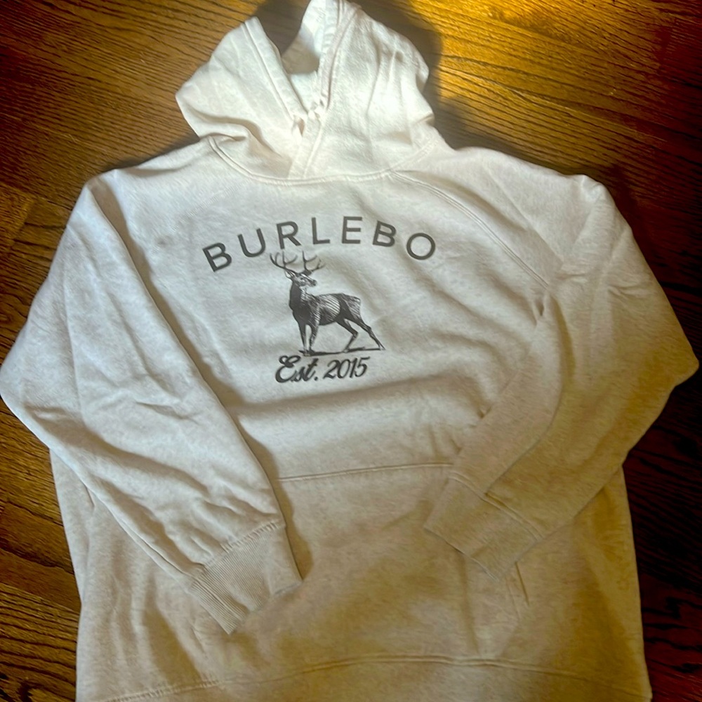Burlebo extra large sweatshirt, cream, and brown color